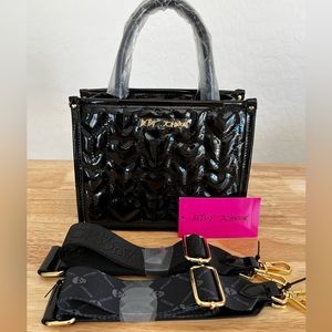 NEW Betsy Johnson 3 piece Patent Mini Satchel